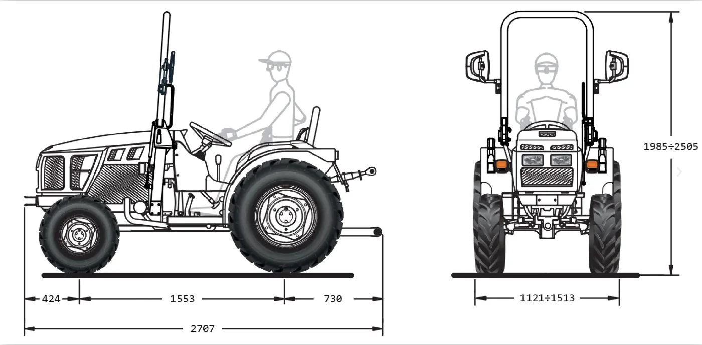 FERRARI Kompakttraktor Raptor 35 -Grundmaschine ohne Bereifung - Image 5
