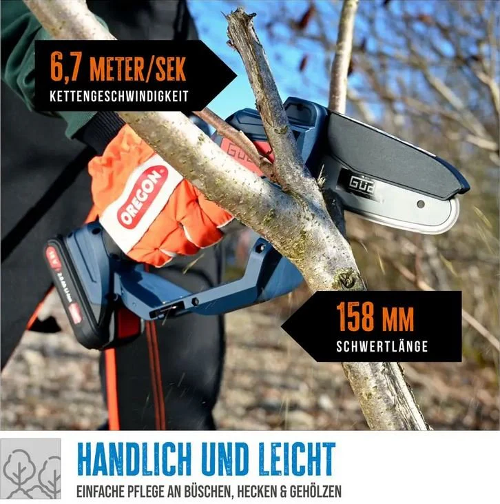 Güde Akku Minikettensäge MK 18-201-05  inkl. Akku und Ladegerät - Image 4
