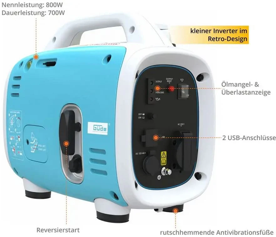 Güde Inverter-Stromerzeuger ISG 800-1 - Image 2