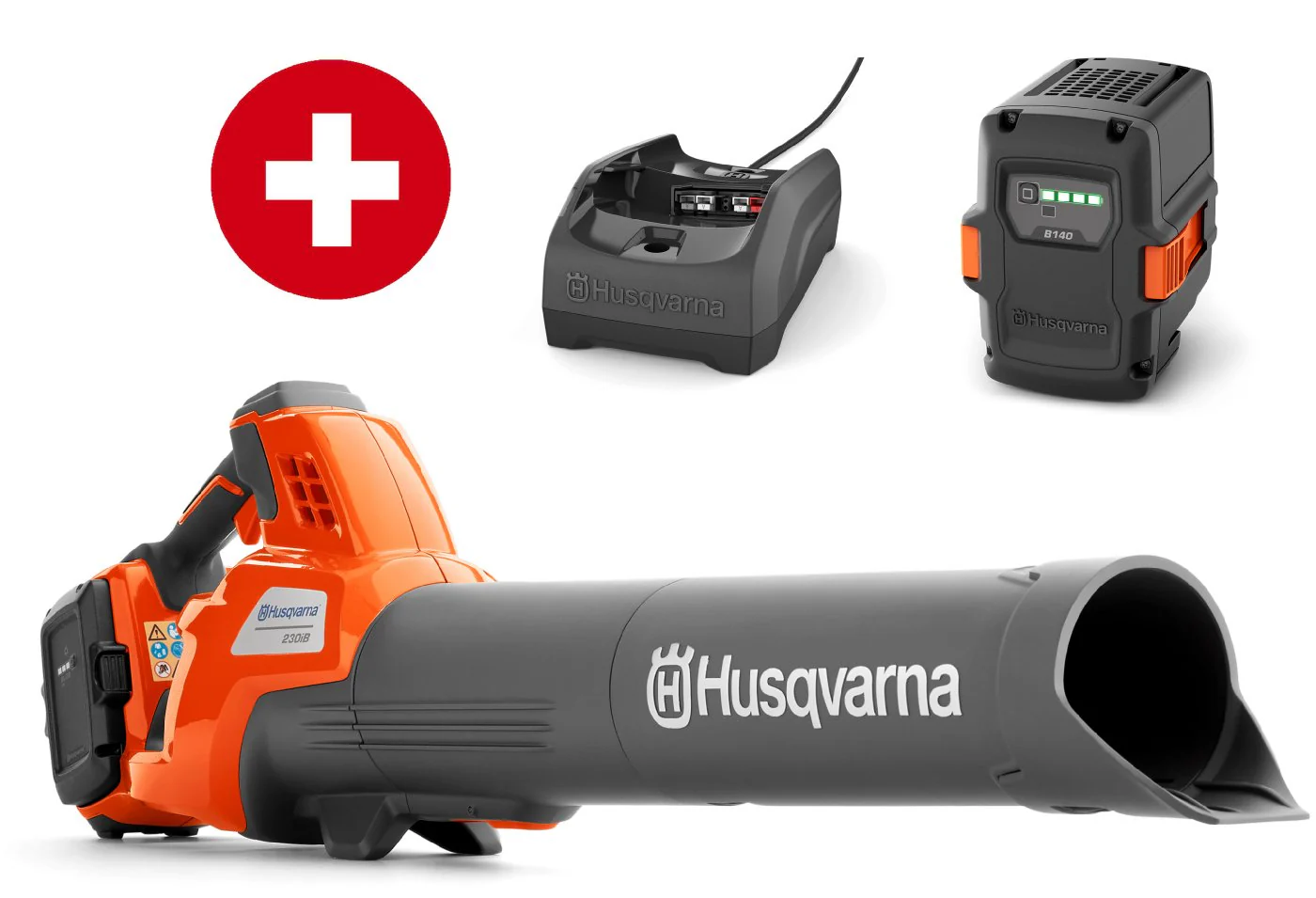 Husqvarna Akku-Blasgeräte Set 230iB mit Akku B140 und Ladegerät C80