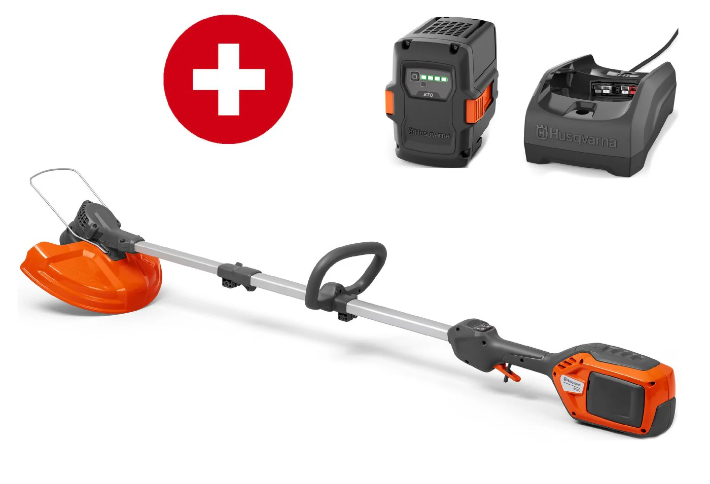 Husqvarna Akku-Trimmer 215iL Set mit Akku B70 und Ladegerät C80