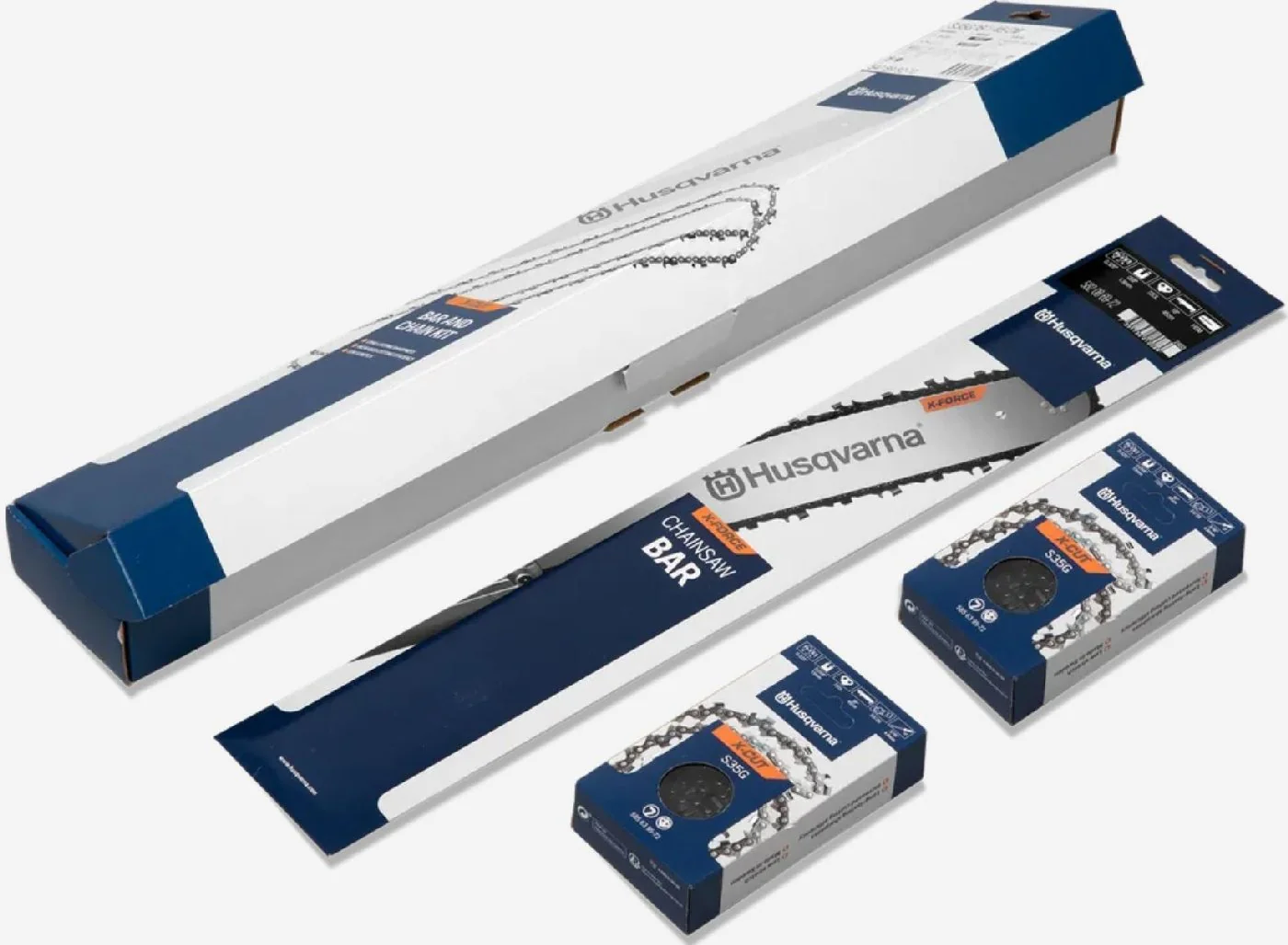Husqvarna Ersatz-Set Kit 1x X-Force Schiene + 2x X-Cut S35G 15/38