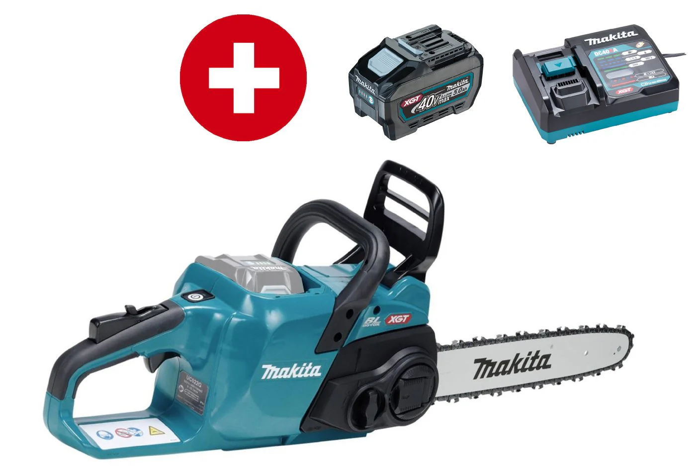 Makita Akku-Motorsäge UC022GT101 mit 5 Ah Akku und Ladegerät