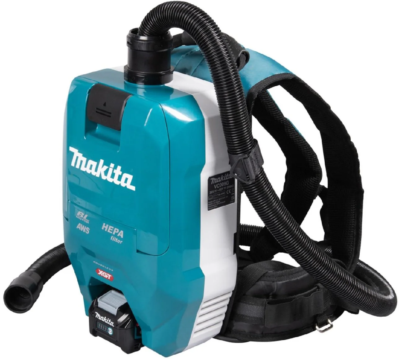 Makita Akku-Rucksackstaubsauger VC009GZ01 - ohne Akku und Ladegerät