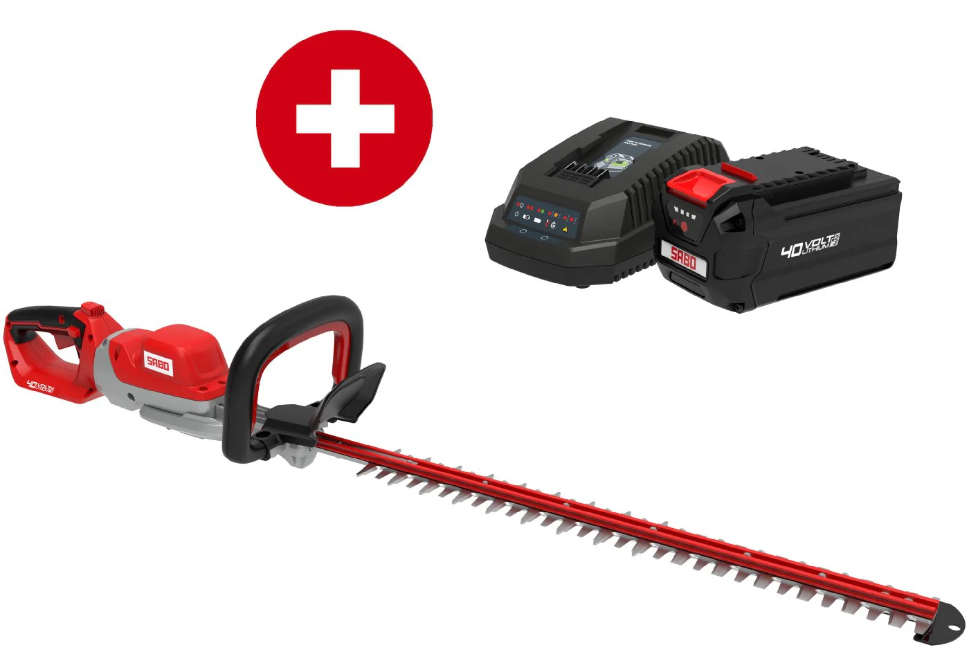 Sabo Accu-Heckenschere HC-66 -Set mit 4 Ah Akku und Standardladegerät