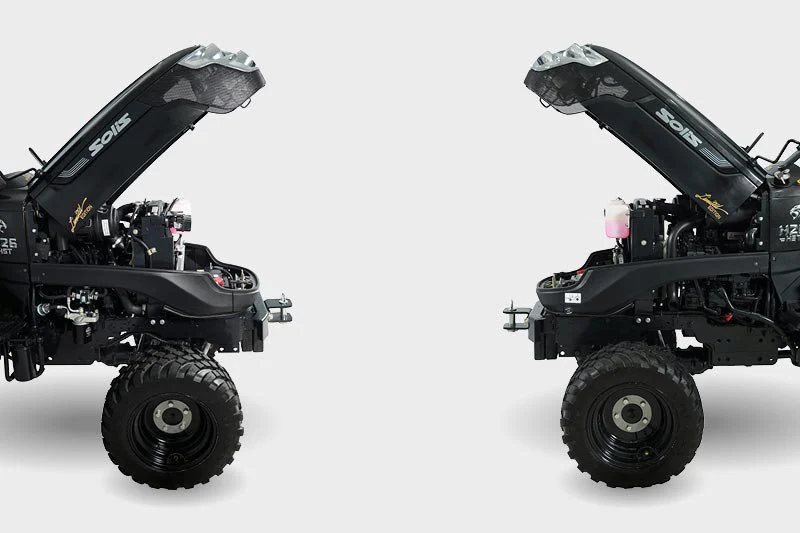 Solis Kompakttraktor 26 HST Panther Sondermodell in Schwarz Grundmaschine ohne Bereifung - Image 7