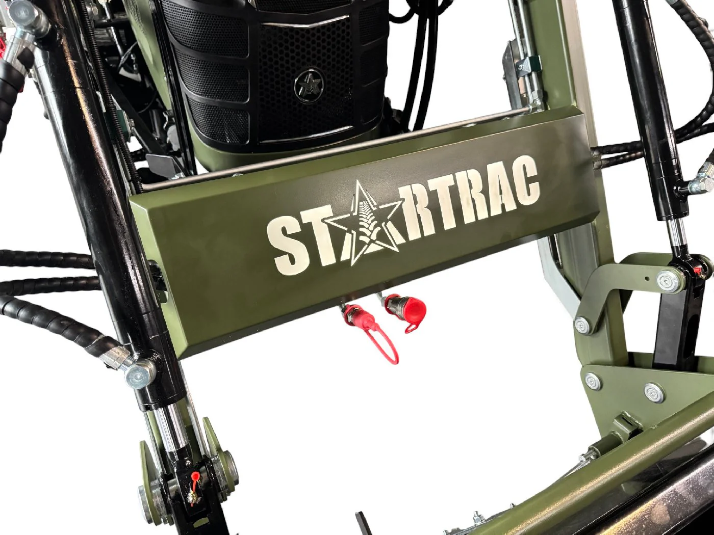 Startrac Allrad-Kleintraktor 22 Nato-Grün mit Ackerstollenbereifung + Frontlader inklusive Schaufel - Image 8