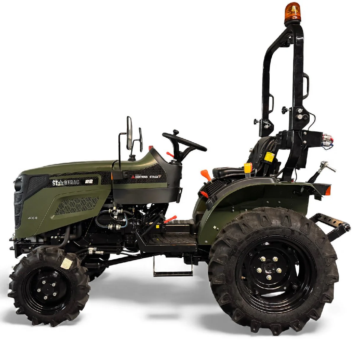Startrac Allrad-Kleintraktor 22 Nato-Grün mit Ackerstollenbereifung - Image 3