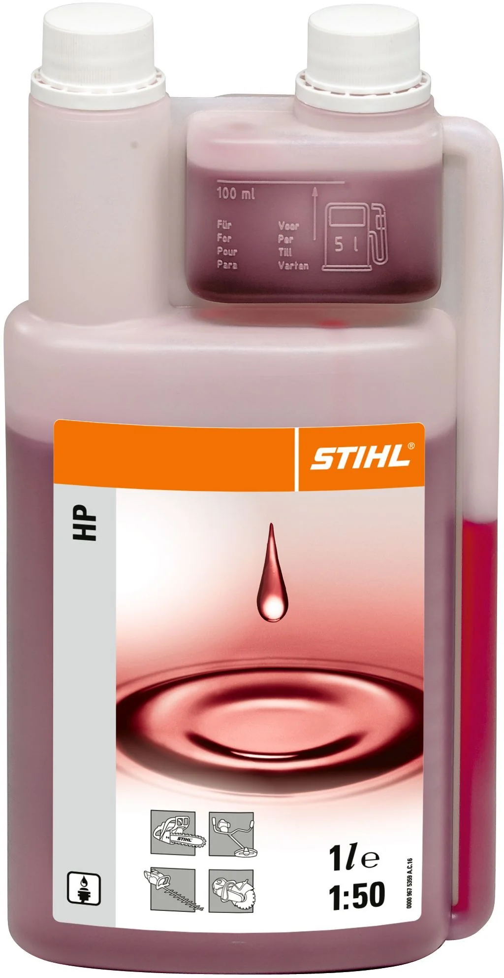 STIHL 2-Takt-Motoröl HP, 1 l Dosierflasche (für 50 l Kraftstoff) - Image 2