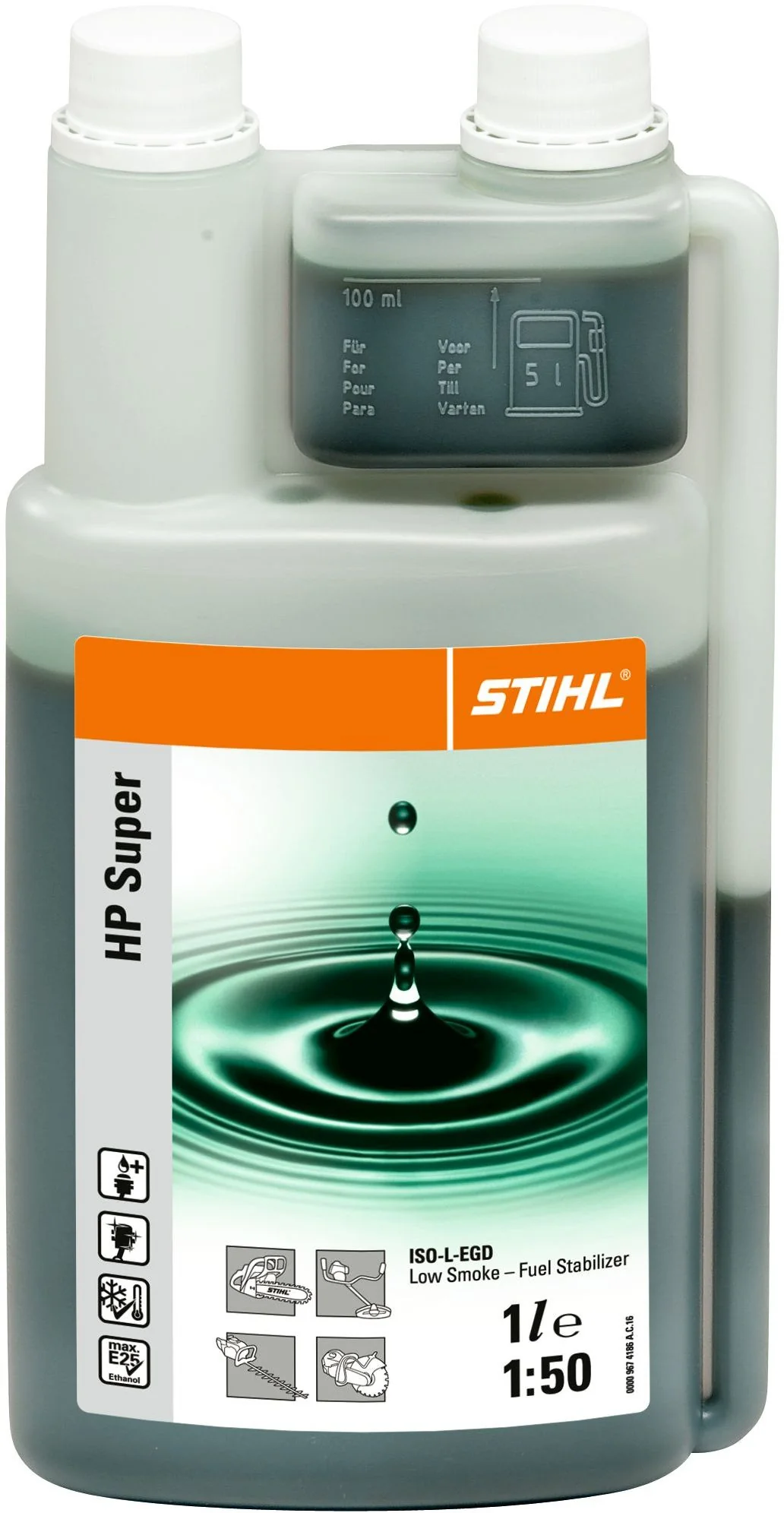 STIHL 2-Takt-Motoröl HP Super, 1L Dosierflasche (für 50 l Kraftstoff) - Image 2
