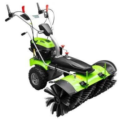 Zipper Schmutz- und Schneekehrmaschine ZI-KM1000 mit Schneeschild & Auffangbehälter - Image 4